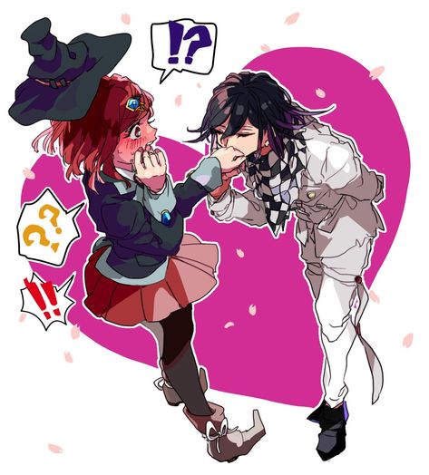 Kokichi x Himiko by @putimiru8 Danganronpa Himiko X Kokichi, Danganronpa Shuichi Sprites, Himiko Yumeno X Kokichi Ouma, Kokichi X Himiko, Himiko Yumeno, Danganronpa Ships, Kokichi Oma, Danganronpa Game, Kokichi Ouma