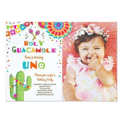 Fiesta First Birthday, First Fiesta, Fiesta Birthday Invitations, Fiesta Birthday Party, Mexican Birthday, Fiesta Theme Party, Cactus Party, 1st Birthday Party Themes, Fiesta Theme