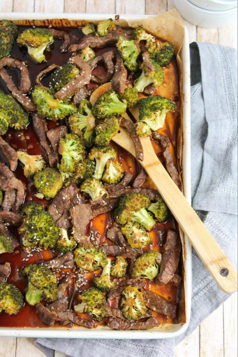 Easy Sheet Pan Beef & Broccoli: Quick & Delicious Recipe - NewsBreak Sheet Pan Beef And Broccoli, Sheet Pan Beef, Pasta Fagioli Soup Recipe, Healthy Sheet Pan, Beef And Broccoli Recipe, Steak And Broccoli, Easy Beef And Broccoli, Tortellini Bake, Beef Broccoli