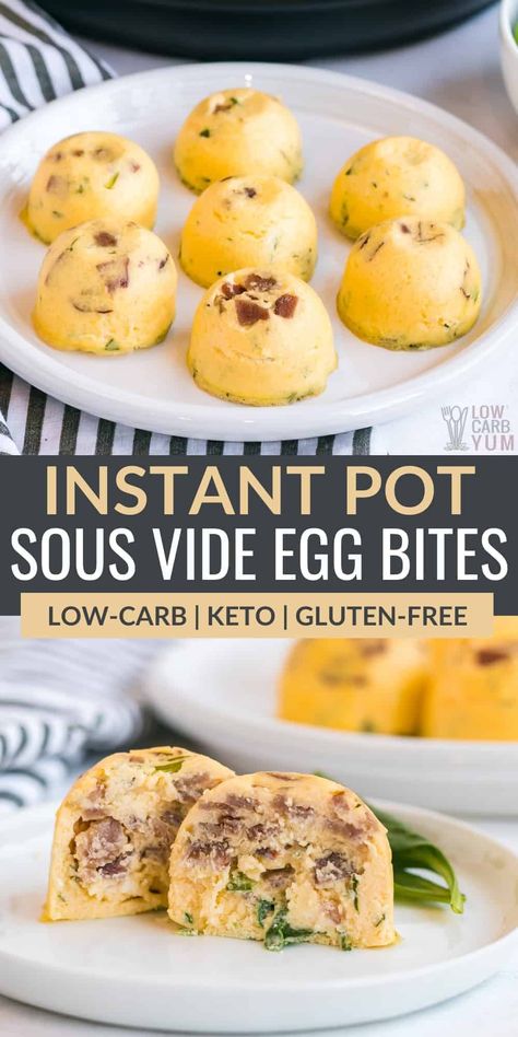 Egg Bites Instant Pot, Keto Egg Bites, Instant Pot Sous Vide, Sous Vide Egg Bites, Starbucks Egg Bites, Sous Vide Egg, Egg Bites Recipe, Sous Vide Recipes, Egg Salad Recipe