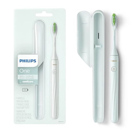 Philips One by Sonicare Battery Toothbrush Philips Sonicare Toothbrush, Sonicare Toothbrush, Toothbrush Accessories, Power Toothbrush, Sonic Electric Toothbrush, Electric Brush, Oprahs Favorite Things, Philips Sonicare, Travel Toothbrush