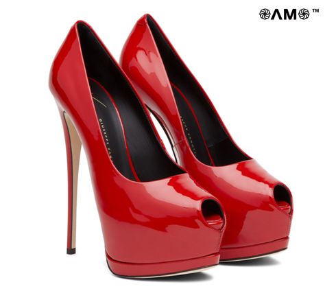 ֎ΛΜ֍ ™ Giuseppe Zanotti SUPER SHARON Red patent leather open-toe pump Tom Ford Dress, Giuseppe Zanotti Heels, British Fashion Awards, Dr Shoes, Beautiful High Heels, Giuseppe Zanotti Shoes, Gothic Metal, Red High Heels, Fashion Awards