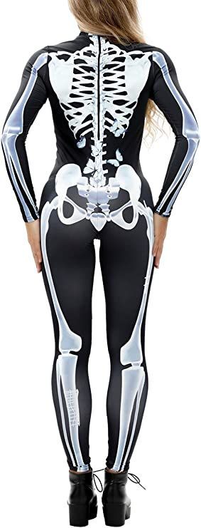 Women Halloween Party Costume Pola Jumpsuit, Scary Cosplay, Skeleton Bodysuit, Skeleton Body, Skeleton Halloween Costume, Womens Cosplay, Skeleton Costume, Human Skeleton, Bodycon Jumpsuit