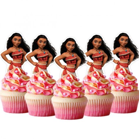 Moana Printables, Moana Cupcake Toppers, Moana Cupcake, Moana Party Decorations, Moana Birthday Party Theme, Baby Cupcake Toppers, Festa Moana Baby, Deco Disney, Moana Cake