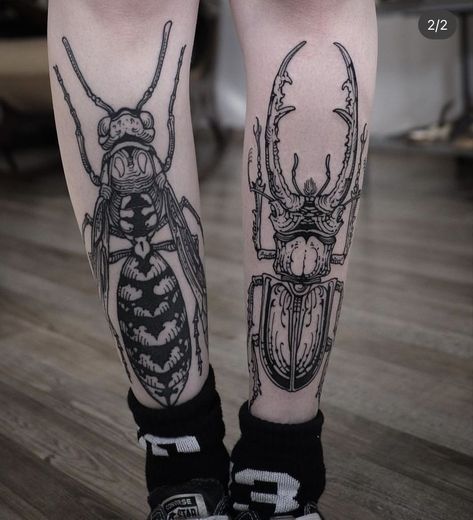 Wasp Tattoo, Beetle Tattoo, Insect Tattoo, Bug Tattoo, Sick Tattoo, Creepy Tattoos, Stag Beetle, Next Tattoo, Dark Tattoo