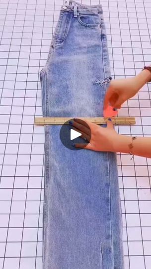 2K views · 5K reactions | The easiest way to convert your jeans trousers into a beautiful skirt!!!
 #sewingcommunitys #sewingtipsandtechniques #luxurystore #clothingstore #sewingtutorial #fashion #sewingclass #sewingtips #sewing #design #denim #jeans | Happy Era HQ Jeans Into Skirt, Diy Denim Skirt, Wrap Flowers, Upcycle Clothes Diy, Sewing Tutorials Clothes, Couture Sewing Techniques, Shoe Lace Tying Techniques, Denim Diy, Sewing Design