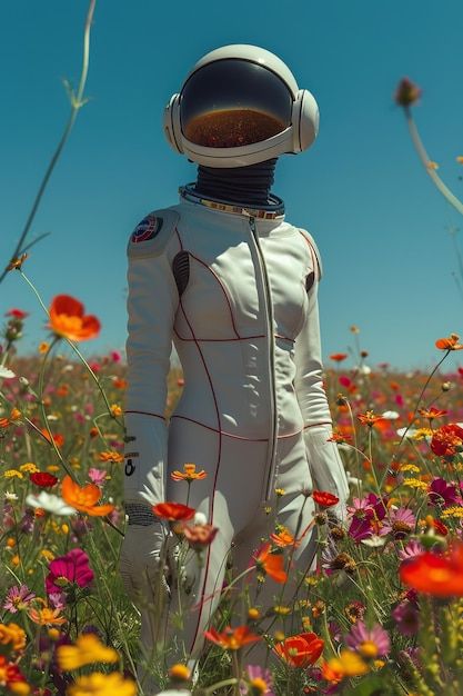 Retro Futurism Space Suit, Female Astronaut Art, Astronaut Photoshoot, Blue Moon Art, R B Album Covers, Woman Astronaut, Atom Punk, Apollo Statue, Space Sci Fi