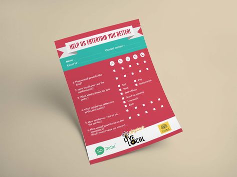 Customer Feedback Form on Behance Feedback Template Design, Feedback Form Design, Survey Form, Survey Template, Evaluation Form, Form Design, Customer Feedback, Marketing Design, Kinds Of Music