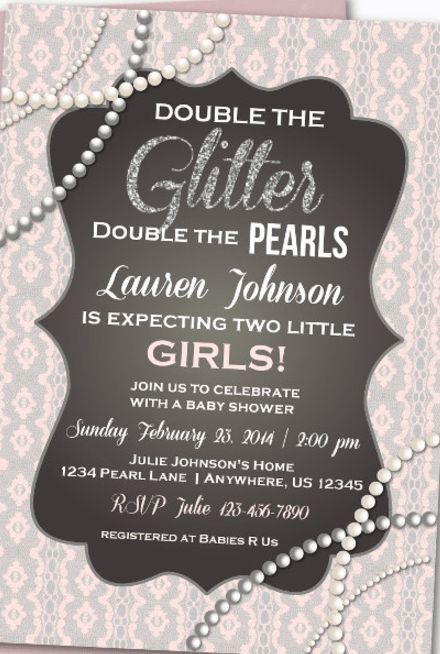 Are you looking for great twins baby shower invites? We have found the very best twins baby shower invites that will put a smile on every guest's face! Twin Baby Shower Theme, Ducky Baby Showers, Twin Girl, Twins Baby Shower Invitations, Twin Baby Girls, Baby Shower Vintage, Elegant Baby Shower, Twins Baby