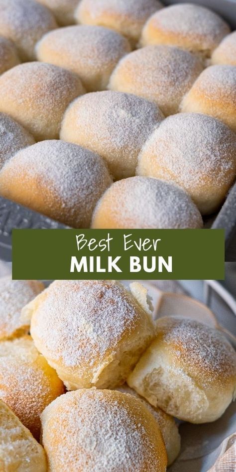 Soft Buns Recipe, Milk Buns, Homemade Milk, Milk Bun, Color Tips, Rasa Malaysia, Soft Milk, Buns Recipe, Sweet Buns