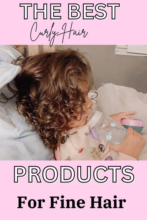 This is the best curly hair routine for kids with fine hair! These products will keep their curls full and hydrated without weighing them down! Best Products For Fine Curly Hair, Styling Fine Curly Hair, Fine Curly Hair Routine, Baby Curly Hair Products, Toddler Hair Products, Kids Curly Hair Products, Curly Hair Routine Products, Hair Curl Products, Hair Products For Fine Hair