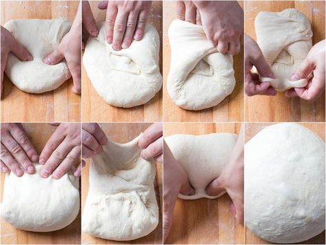 How to Knead, Fold, and Shape Sourdough Bread Crusty White Bread Recipe, Shaping Sourdough, Culinary Classroom, Sourdough Breads, Mixer Recipes, White Bread Recipe, Proofing Baskets, Making Bread, Sourdough Baking