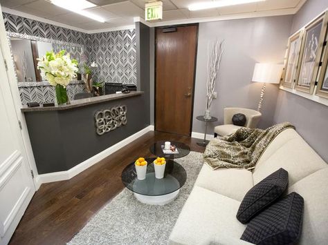 Tiny Reception Area, Kardashian Office, Best Office Design, Waiting Room Design, Office Reception Area, Law Office Decor, Dental Office Decor, Office Tour, Office Remodel