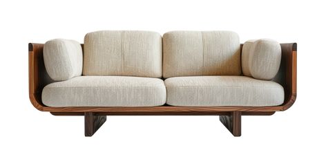 Couch Front View, Japandi Couch, Sofa Japandi, Sofa Front View, Sofa With Wooden Frame, Sofa Png, Sofa Scandinavian Style, Contemporary Scandinavian, Furniture Contemporary