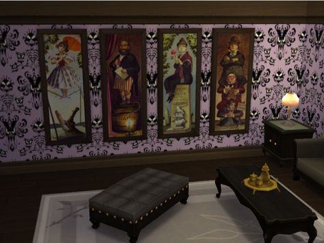 Haunted Mansion Paintings, Haunted Mansion Ride, Disney Haunted Mansion, High Elf, Sims House, Haunted Mansion, Sims 4 Custom Content, The Sims Resource, Sims Resource