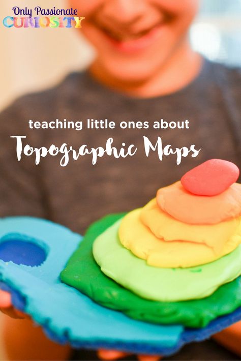 Use WonderMaps and Playdough to build three-dimensional topographic maps, and then have the kids map their creations.  via @curioushome Archaeology Activities, Topographic Map Activities, Geography For Kids, Geography Activities, Homeschool Geography, Map Activities, Map Skills, Maps For Kids, Geography Lessons