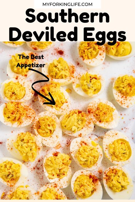 Deviled Eggs Southern Style, Deviled Eggs Soul Food, Deviled Eggs For A Crowd, Homemade Deviled Eggs, Southern Living Deviled Eggs, Deviled Eggs Recipe Best Halloween, Soul Food Deviled Eggs, Southern Style Deviled Eggs, Deviled Eggs Black People