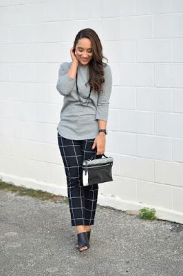 Fall Behind Black Window Pane Pants Outfit, Window Pane Pants Outfit, Windowpane Pants Outfit, Windowpane Pants, Workplace Fashion, Pants Outfit Work, Mustard Skirt, Teacher Attire, Classy Office