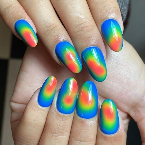 Heat Map Nails, Heat Nails, Map Nails, Boutique Nails, Aura Nails, Heat Map, Dope Nail Designs, Dope Nails, Stiletto Nails