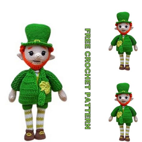 Leprechaun Crochet, Amigurumi Elephant, Magic Ring, How To Start Knitting, Amigurumi Free, Hair And Beard Styles, Amigurumi Free Pattern, Amigurumi Doll, Crochet Patterns Amigurumi