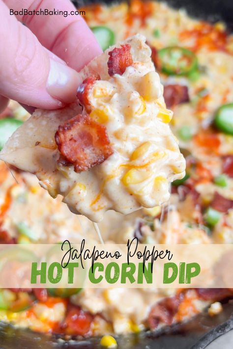 Spicy Italian Sausage Dip - Bad Batch Baking - Restaurant Copycat Recipes & Family Favorites Jalapeno Corn Dip, Jalapeño Corn, Hot Corn Dip, Tortilla Chip, Spicy Bacon, Hot Corn, Restaurant Copycat Recipes, Restaurant Copycat, Stuffed Jalapenos With Bacon