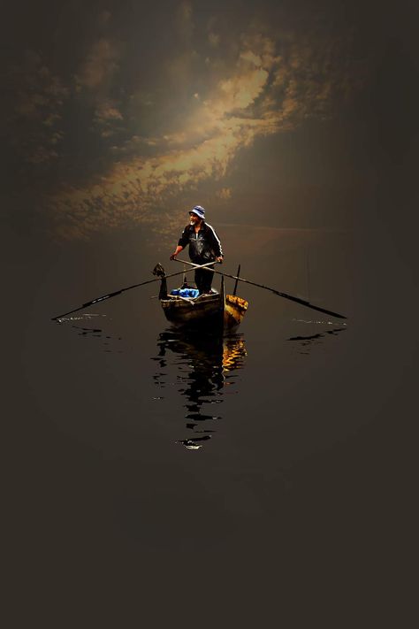 Boat Painting Abstract, Dramatic Background, Boat Wallpaper, Take The Risk, Creation Photo, Cool Pictures For Wallpaper, Beautiful Landscape Photography, River Bed, Pix Art