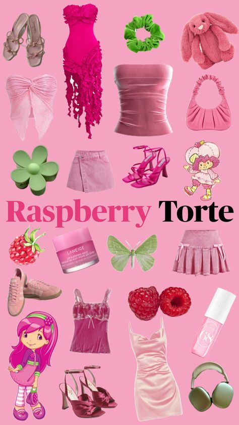 #raspberry #raspberrytorte #strawberryshortcake #aestheticboard #aesthetic #pink Raspberry Pink Outfit, Rasberry Tart Character, Raspberries Aesthetic, Raspberry Aesthetic, Raspberry Nails, Raspberry Torte, Aesthetic Pink, Pink Outfit, Strawberry Shortcake