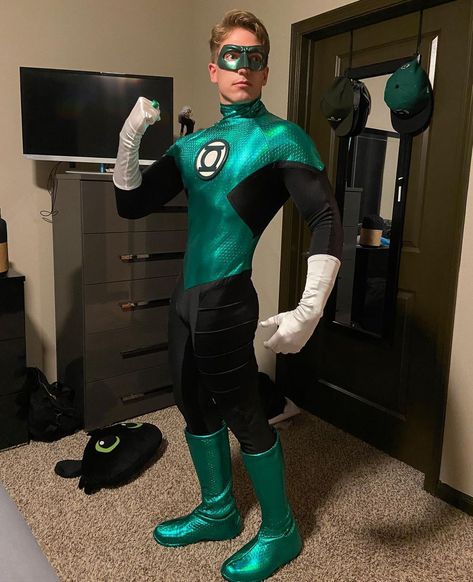 Green Lantern Halloween Costume, Green Lantern Suit, Guy Gardner Green Lantern, Green Lantern Cosplay, Green Lantern Geoff Johns, Hal Jordan, Cosplay Mask, Electromagnetic Spectrum, Green Lantern