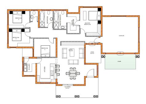 unique-4-bedroom-modern-house-plans-south-africa-stunning-tuscan-corglife Four Bedroom House Plans, Tuscan House Plans, 4 Bedroom House Designs, House Plans South Africa, 5 Bedroom House Plans, House Plans With Pictures, House Plans With Photos, Bungalow Floor Plans, Open House Plans