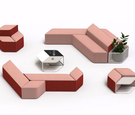 Keith Melbourne | Tesserae Modular Seating | Exclusively available from Stylecraft Moveable Furniture Design, Modular Bench Seating, Modular Lounge Seating, Modular Seating Design, Modular Tables, Soft Seating Office, Massage Room Design, Modular Furniture Design, Modular Coffee Table