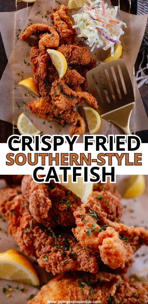 Catfish Bites Recipes, Catfish Filets Recipes, Catfish Nugget Recipes, Fried Catfish Dinner, Catfish Dinner Ideas, Crispy Fried Catfish, Catfish Nuggets Recipes, Food Truck Recipes, Fried Catfish Nuggets