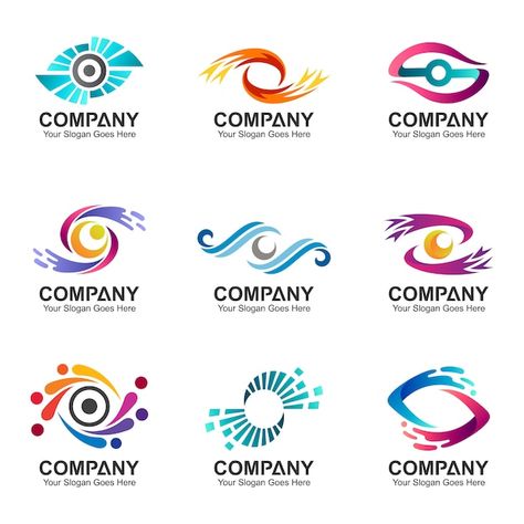 Colección de logotipo de ojo creativo Ve... | Premium Vector #Freepik #vector #logo-ojo #logo-creativo #logo-grafica #logo-abstracto Eye Logo, Sigil Magic, Andover Fabrics, Creative Eye, Logo Collection, Social Media Branding, Logo Design Template, Seo Tips, Premium Vector