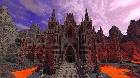 Dark castle Minecraft Castle Blueprints, Castle Minecraft, Minecraft Kingdom, Minecraft Mansion, Minecraft Images, Minecraft Structures, Dark Castle, Easy Minecraft Houses, All Minecraft