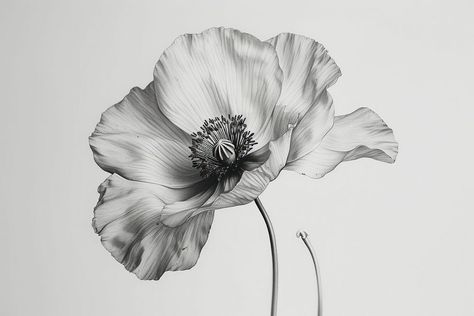 Poppy tattoo drawing flower sketch. | premium image by rawpixel.com / Bew Poppy Flower Tattoo Stencil, Poppy Line Art Tattoo, Poppy Tattoo Black And White, Poppy Flower Sketch, Poppy Drawings, Black Poppy Tattoo, Poppies Drawing, Potential Aesthetic, Flower Tattoo Simple