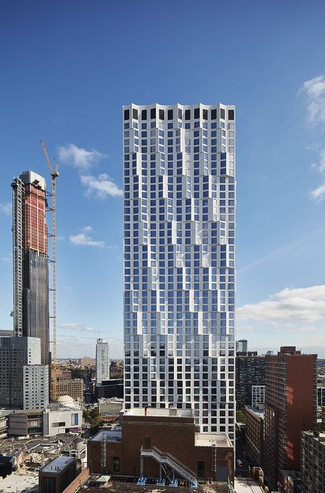 Arch Facade, Jeanne Gang, Precast Concrete Panels, Downtown Brooklyn, Architecture Facade, Unique Floor Plans, Parametric Architecture, Skyscraper Architecture, Precast Concrete