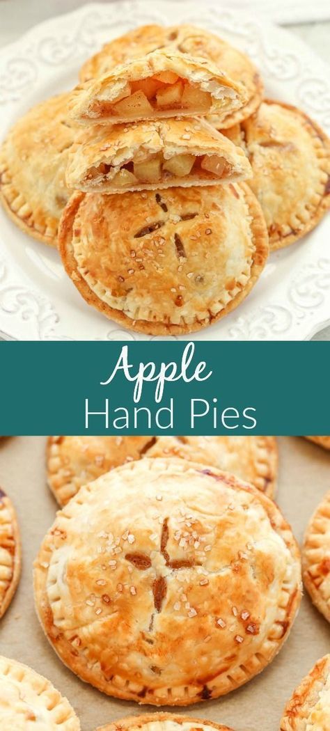 Buttery Flaky Pie Crust, Desserts Apple, Kue Macaroon, Dessert Oreo, Apple Hand Pies, Fall Baking Recipes, Hand Pie, Apple Pie Filling, Fall Desserts Easy