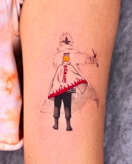 Aesthetic Naruto Tattoo, Naruto Inspired Tattoos Small, Minimalist Naruto Tattoo, Small Anime Tattoos For Men, Naruto Tattoo Ideas Minimalist, Naruto Small Tattoos, Anime Tattoo Ideas For Men, Small Naruto Tattoo, Naruto Tattoo Ideas Design