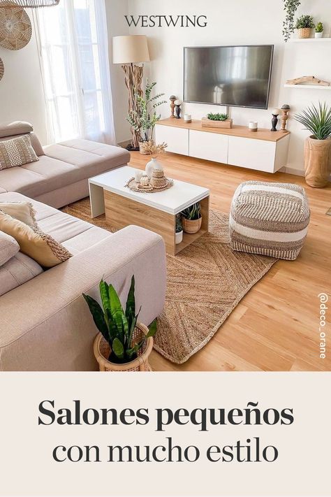 Los salones pequeños son perfectos para crear ambientes acogedores teniendo en cuenta algunos pequeños detalles de decoración. Por eso en Westwing, que somos expertos en espacios pequeños, te hemos traído las mejores ideas y consejos de interiorismo para que puedas decorar el salón sin importar los metros. Descubre las 5 claves de decoración para salones pequeños, y déjate inspirar por nuestras ideas de decoración y las tendencias 2023 en diseño de interiores para salones modernos. Aesthetic Living Room, Apartment Living Room Design, Kitchen Design Modern White, Home Design Living Room, Decor Home Living Room, Living Room Inspo, House Interior Decor, Apartment Living Room, Cozy Living Rooms