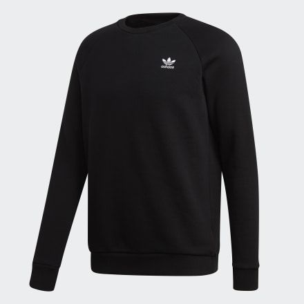 Essentials Crewneck, Essentials Sweatshirt, Adidas Trefoil, Adidas Originals Mens, Black Crewneck, Adidas Hoodie, Sweatshirts Online, Red Adidas, Mens Essentials