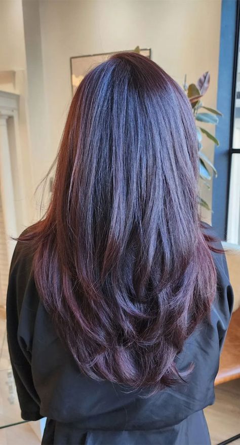 17 Decadent Chocolate Cherry Hair Colour Ideas : Dark Chocolate Luxardo Cherry Layers Hair Colour Ideas Dark, Cherry Balayage Hair, Cola Cherry Hair, Chocolate Cherry Balayage, Cherry Balayage, Chocolate Cherry Hair Color, Chocolate Cherry Hair, Cola Hair, Cherry Cola Hair