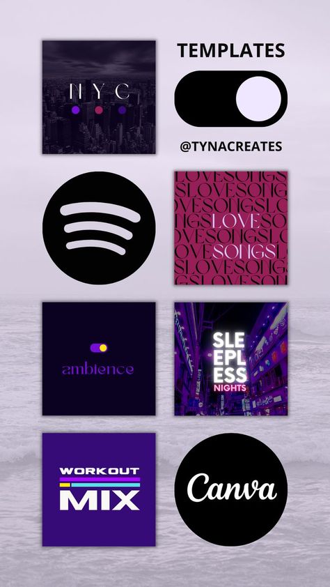 Free Templates | Canva Templates | Spotify Cover Templates | Free Download | Spotify Playlist Covers | Canva Spotify Covers | Spotify Covers | Album Covers for Spotify | Graphic Design | Design | Album Cover | Playlist Ideas | Spotify Playlist Ideas Canva Album Cover, Spotify Inspired Design, Spotify Cover Design, Album Covers For Spotify, Covers For Spotify, Playlist Ideas Spotify, Spotify Playlist Ideas, Cover Playlist, Yearbook Inspiration