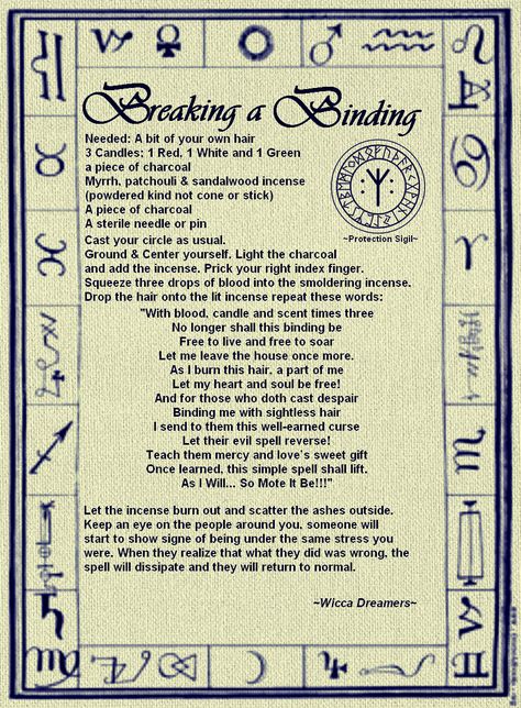 Breaking a Binding Spell Southern Witch, Binding Spell, Witch Board, Pagan Crafts, Tarot Magic, Wiccan Witch, Magick Spells, Wiccan Spell Book, Magick Book