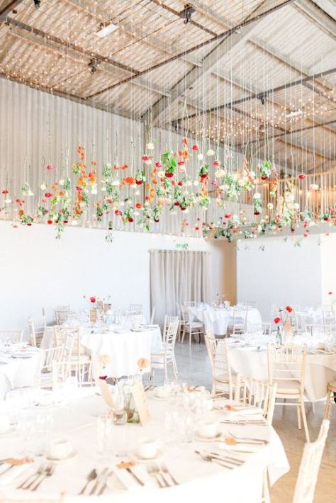 Hanging Flowers Wedding, Flower Ceiling, Wedding Ceiling, Flowers Hanging, Flower Installation, Hanging Flower, Ceiling Installation, Whimsical Wonderland Weddings, Hanging Flowers