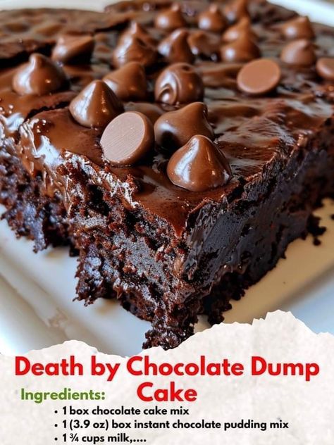 Chocolate Dump, Crockpot Cake, Chocolate Dump Cake, Box Chocolate, Fudge Sauce, Dump Cake Recipes, Dump Cake, Chocolate Cake Mixes, Hot Fudge