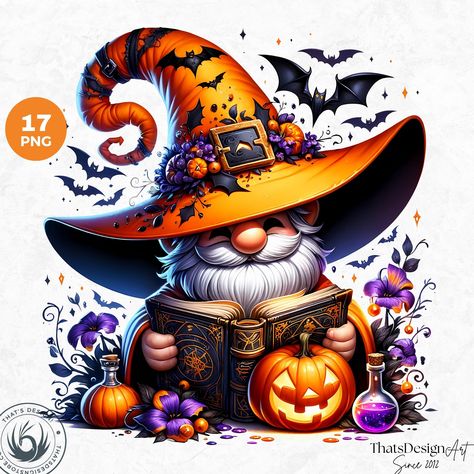 Halloween Gnomes, Halloween Gnome, Manualidades Halloween, Acrylic Gems, Halloween Clipart, Paint By Number Kits, Craft Set, 5d Diamond Painting, Paint Kit