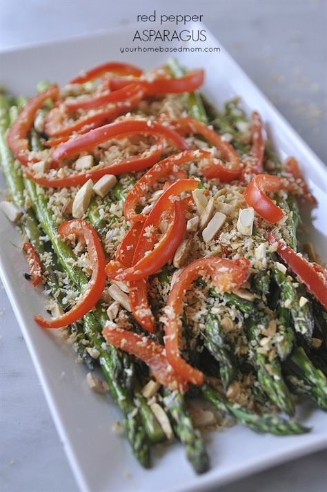 Red Pepper Asparagus Asparagus Red Pepper Recipes, Red Pepper Relish, Easter Dinners, Asparagus Side, Pepper Bacon, Red Pepper Recipes, Side Ideas, Asparagus Dishes, Pepper Relish