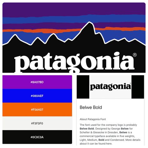 Patagonia Brand Design, Patagonia Color Palette, Patagonia Design, Patagonia Brand, Graphic Design Mockup, Patagonia Logo, T-shirt Design Illustration, Famous Logos, Vi Design