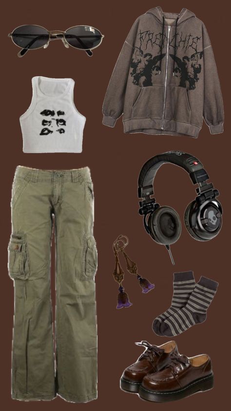 #outfitinspo #brown #grunge #fairycore Brown Grunge Outfit, Brown Grunge, Baggy Fashion, Grunge Fairycore, Grunge Outfit, Wardrobe Outfits, Alt Fashion, Fall Fits, Cool Fits