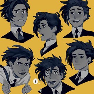 💙💛💙 #ocs consistency?? Need to work on that. Still dont know how to draw his hair haha Cartoon Hair, Art Mignon, 얼굴 그리기, Drawing Expressions, Arte Sketchbook, Character Design Male, Character Design References, Facial Expressions, Drawing Base