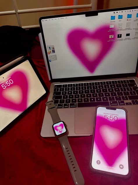 Iphone Ipad Macbook Aesthetic, Ipad And Macbook Aesthetic, Apple Devices Aesthetic, All Apple Products Aesthetic, Apple Ecosystem Aesthetic, Apple Wishlist, Apple Products Aesthetic, Pink Ipad Aesthetic, Apple Watch Aesthetic